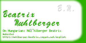 beatrix muhlberger business card